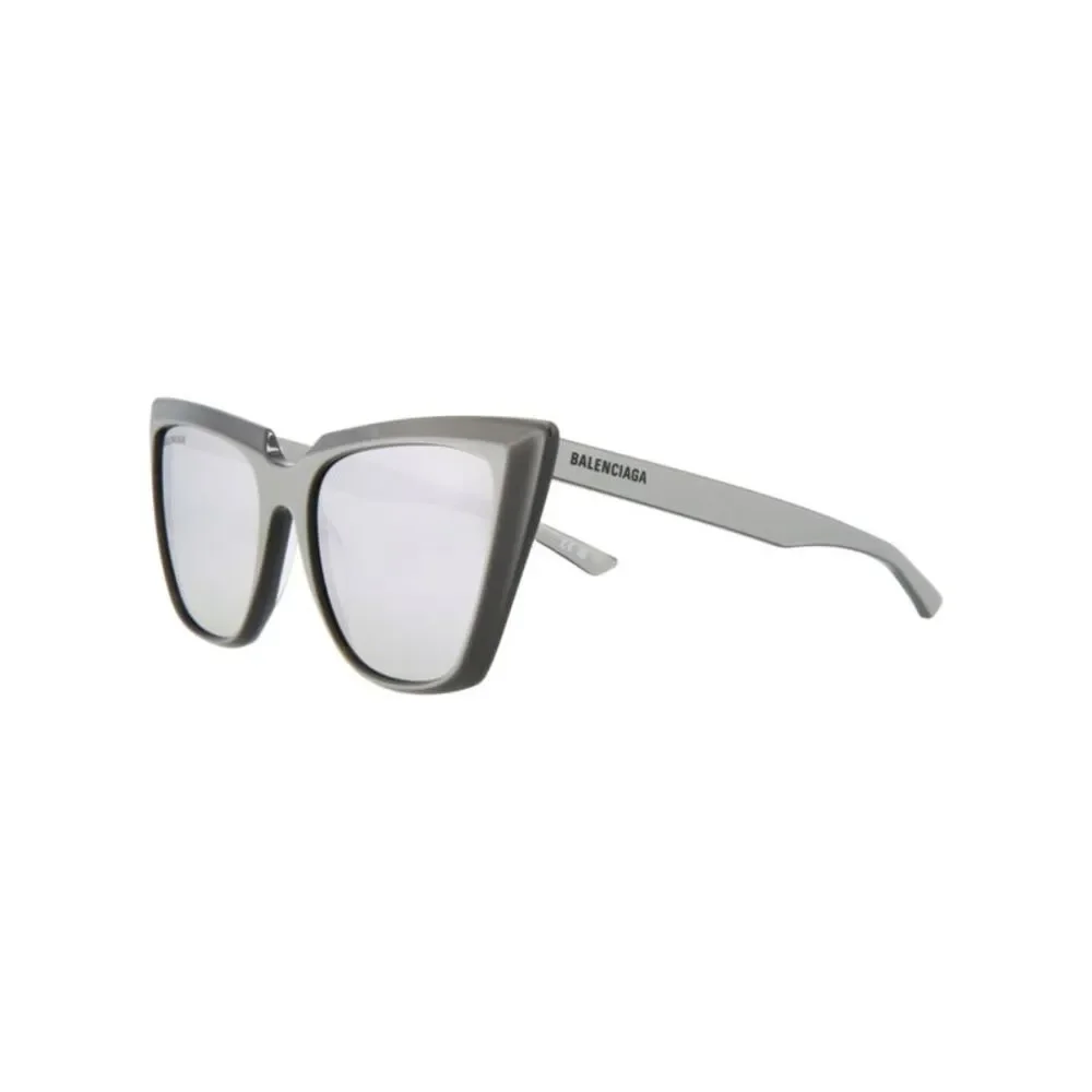 Balenciaga Cat Eye-Frame Acetate Sunglasses Silver Womens